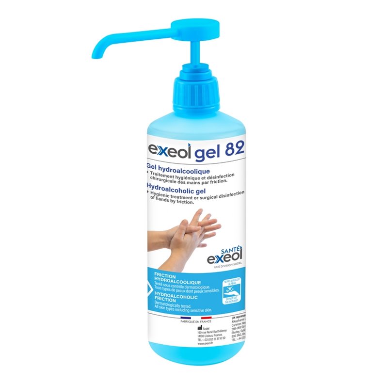 Gel hydroalcoolique Exeol Gel 82 - 500ml