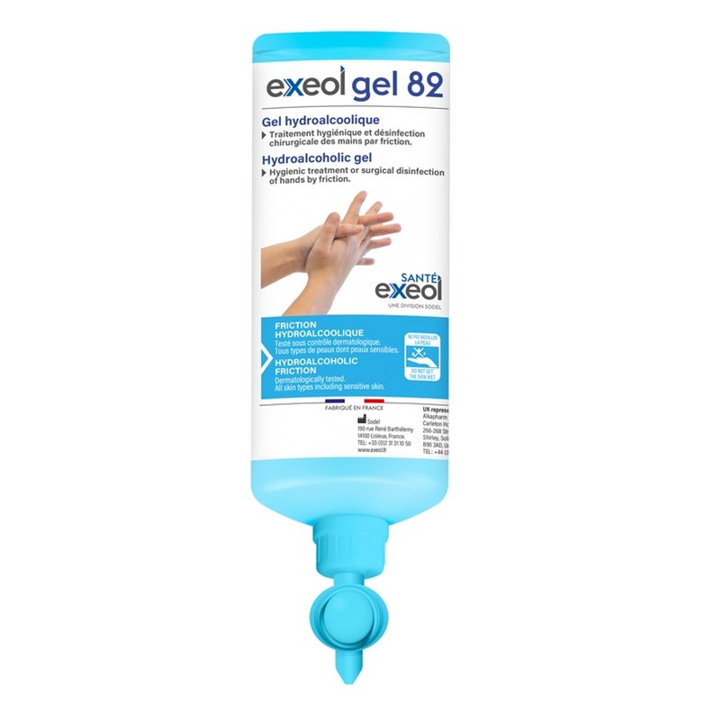 Gel Hydroalcoolique Airless Exeol Gel 82 - 1L