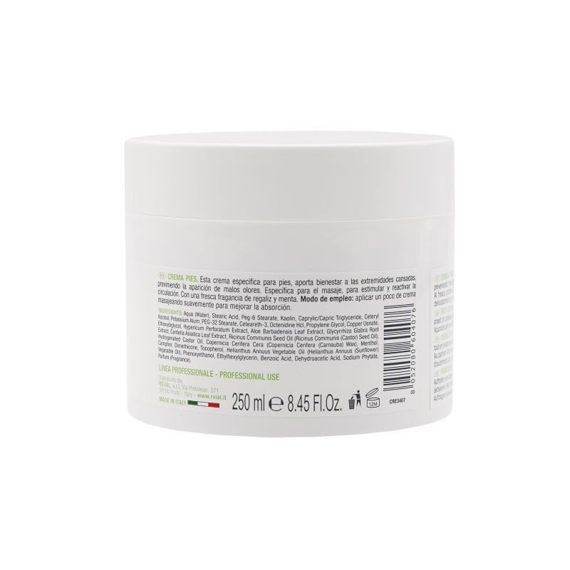 Crème pour pieds avec extrait de réglisse et de menthe - camphre 250ml ROIAL Crème pour pieds avec extrait de réglisse et de menthe - camphre 250ml ROIAL