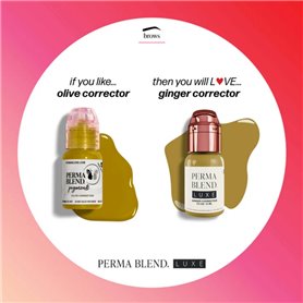 Nuancier comparatif Ginger Corrector 15ml
