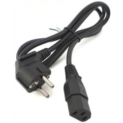 Câble d'alimentation électrique noir 3 plots
