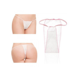 Tanga femme blanc jetable - Polybag 100 unités Xanitalia