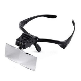 Lunette loupe avec LED - Noir