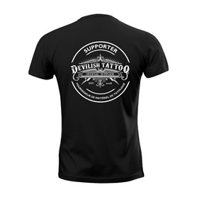 Arrière T-shirt Supporter Devilish Tattoo Homme - Taille S à XXL