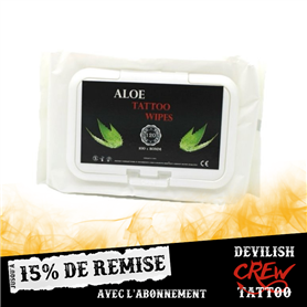 Lingettes Nettoyantes Aloe Tattoo Wipes