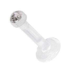 Bijou stérile piercing Labret BioFlex avec strass