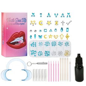 Kit Strass Dentaire - Blue / Gold
