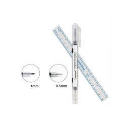 Marqueur chirurgical - Double pointes avec règle