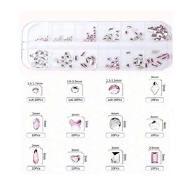 Lot Strass Dentaire - Fantaisie Pastel Pink / Cristal