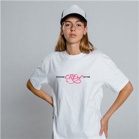 T-Shirt Blanc Devilish Tattoo CREW - Femme