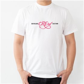 T-Shirt Blanc Devilish Tattoo CREW - Homme