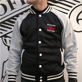 Veste Baseball brodé Devilish Tattoo CREW - Taille S à XXL