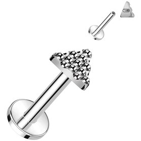 Piercing Labret Triangulaire motif Alvéolé en Titane