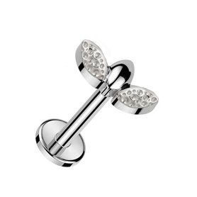 Piercing Labret Marquise Alvéolé en Titane