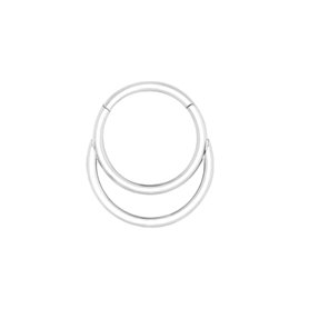 Piercing Anneau Clicker double cercle en Titane
