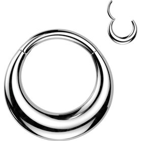 Piercing Anneau Clicker hoop double épaisseur en Titane
