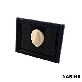 Cadre présentoir à piercings avec modèle en silicone - narine