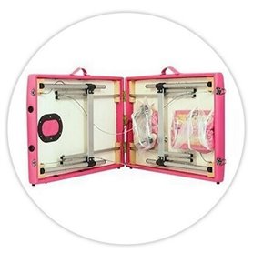 Table tatouage pliante rose
