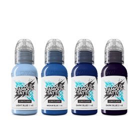 Kit encres WORLD FAMOUS Limitless - Collection Shades of Blue - 30ml