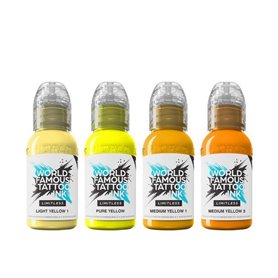 Kit encres WORLD FAMOUS Limitless - Collection Shades of Yellow - 30ml