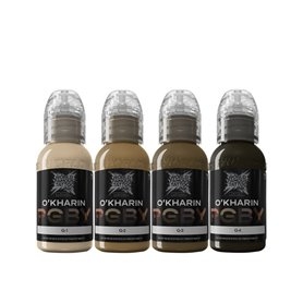 Kit encres WORLD FAMOUS Limitless - Sasha O'Kharin RGBY GREEN Set - 30ml
