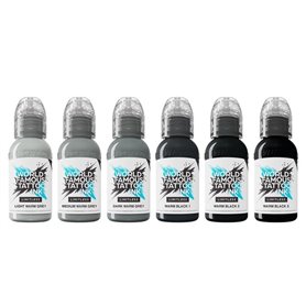 Kit encres WORLD FAMOUS Limitless - Shades of Grey - Warm Grey Pastel - 30ml