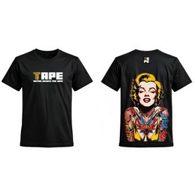 T-Shirt Noir Marilyn & Logo TAPE (Tattoo Artists Pro Expo)