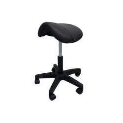 Tabouret noir selle de cheval pour tatoueur