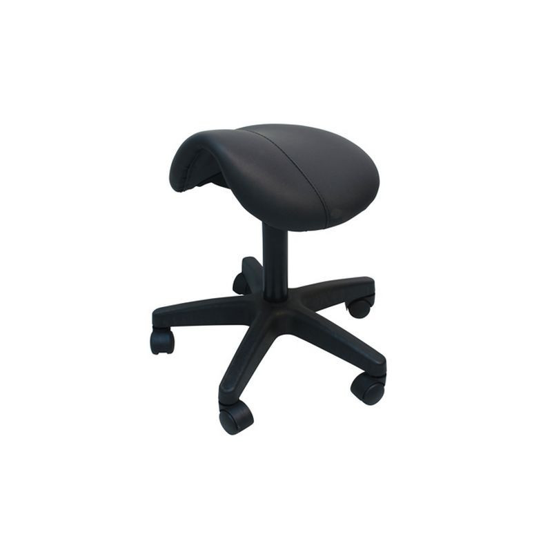 Tabouret noir selle de cheval