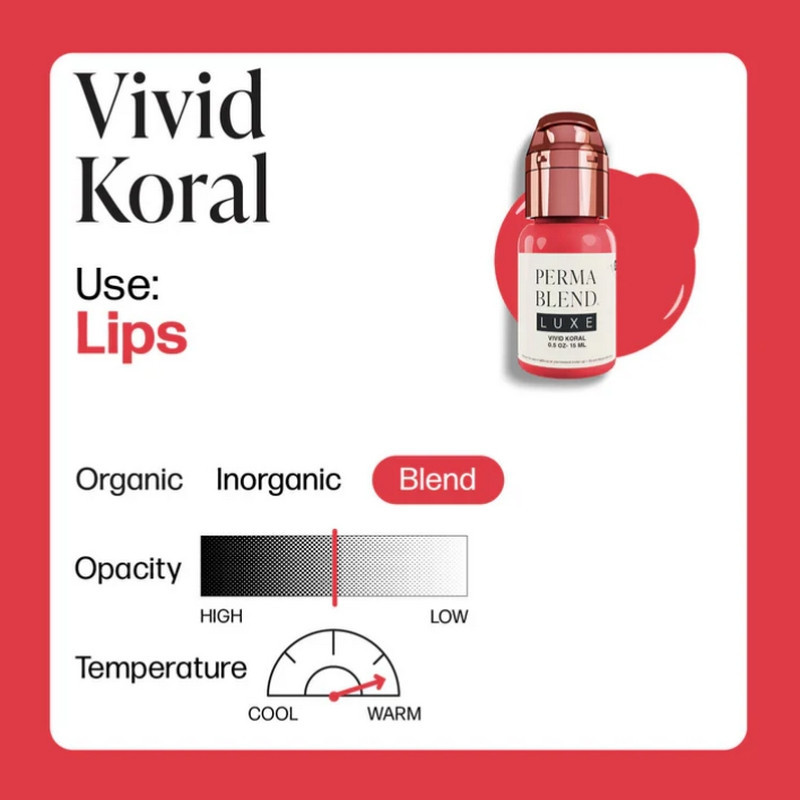 Encre PERMA BLEND LUXE Vivid Koral 15ml Encre PERMA BLEND LUXE Vivid Koral 15ml