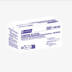 Tampons jetables imbibés d'alcool - 100 pièces