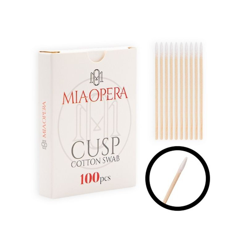 Bâtonnets en bois avec embout en coton fin - MiaOpera par 100 Bâtonnets en bois avec embout en coton fin - MiaOpera par 100