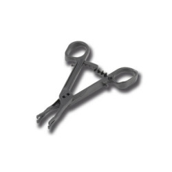 Pinces Clamp ovales avec fente piercing stérile jetable