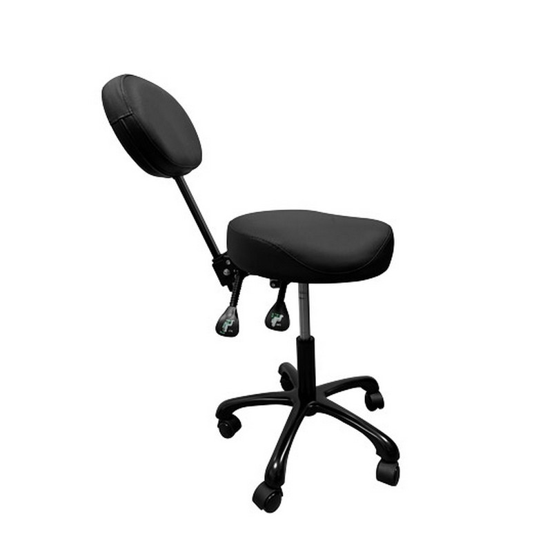 Tabouret avec dossier réglable pour tatoueur Tabouret avec dossier réglable pour tatoueur