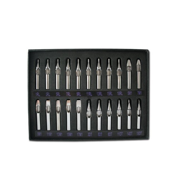 set de 22 buses en acier tatouage set de 22 buses en acier tatouage