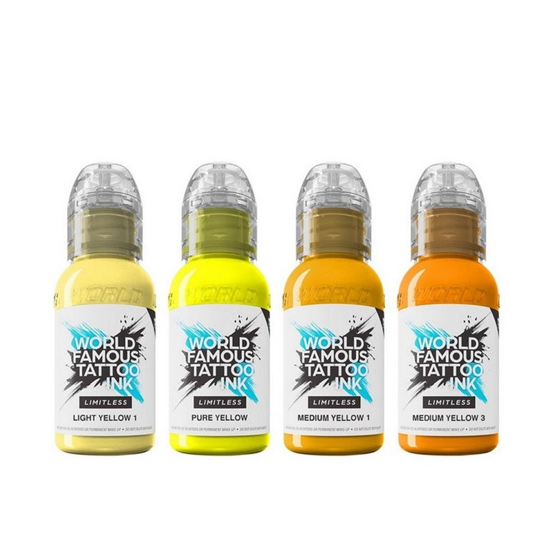 Kit encres WORLD FAMOUS Limitless - Collection Shades of Yellow - 30ml