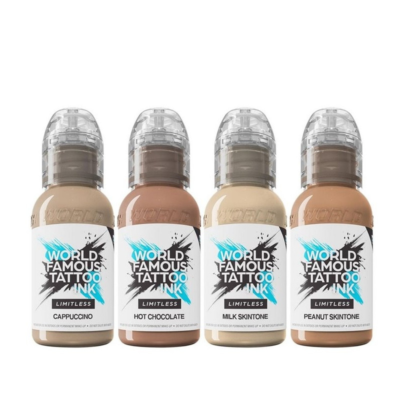 Kit encres WORLD FAMOUS Limitless - Santucci Skin Tone Set - 30ml Kit encres WORLD FAMOUS Limitless - Santucci Skin Tone Set - 30ml