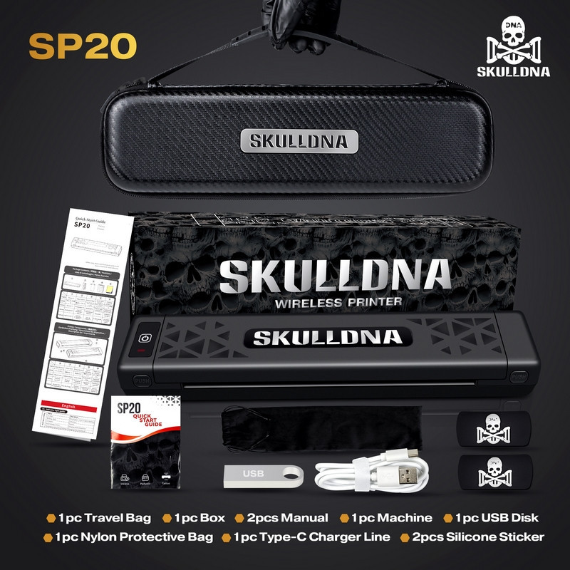 Pack Thermocopieur tatouage SKULLDNA Bluetooth Pack Thermocopieur tatouage SKULLDNA Bluetooth