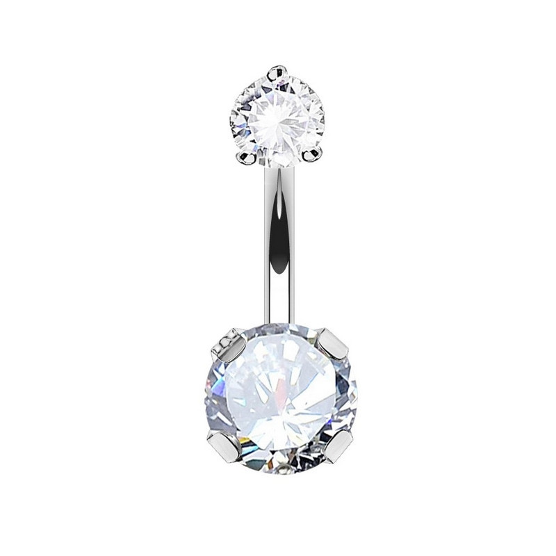 Piercing Banane Double Strass en Titane Piercing Banane Double Strass en Titane