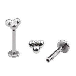 Piercing Labret Trinity en Titane