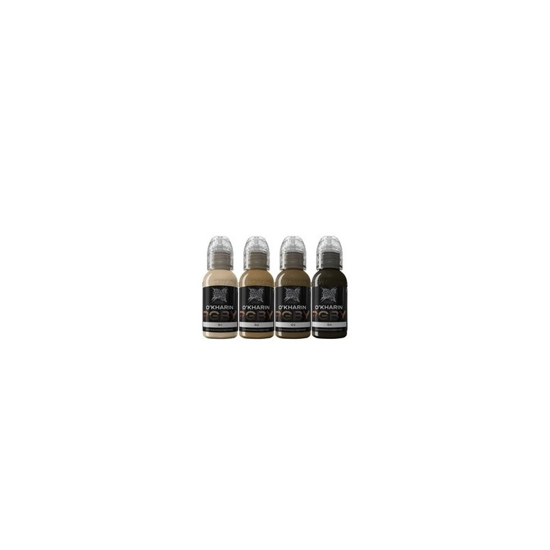 Kit encres WORLD FAMOUS Limitless - Sasha O'Kharin RGBY GREEN Set - 30ml