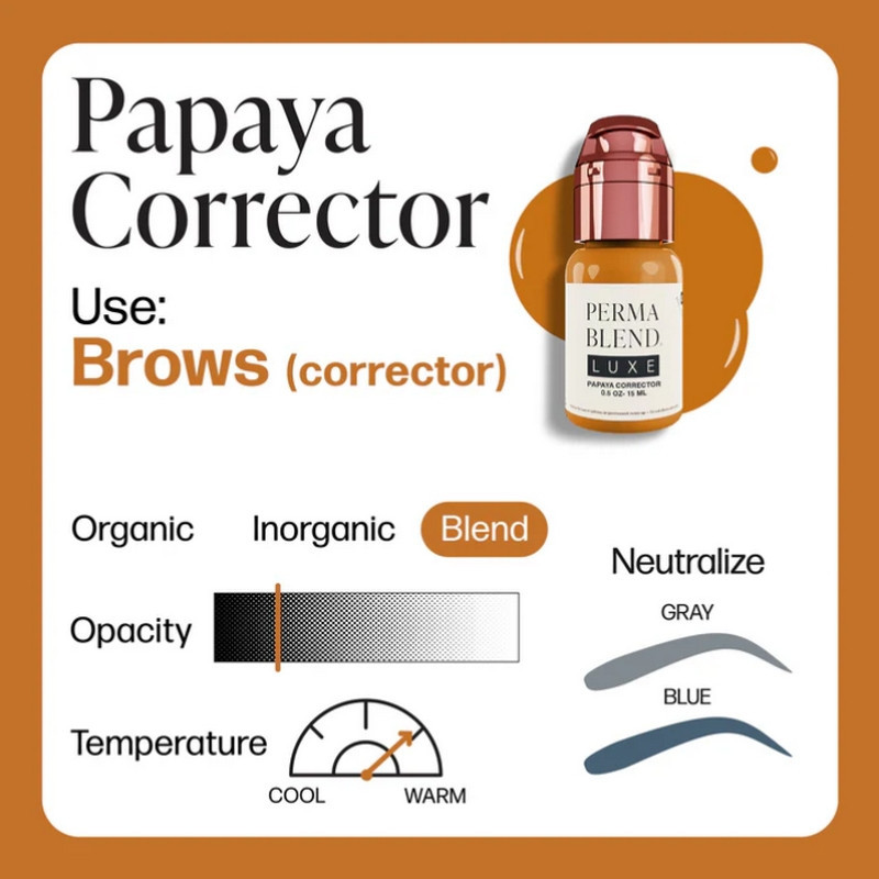 Encre PERMA BLEND LUXE Papaya Corrector 15ml Encre PERMA BLEND LUXE Papaya Corrector 15ml