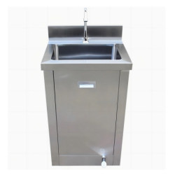Lave mains en inox avec commande au pied