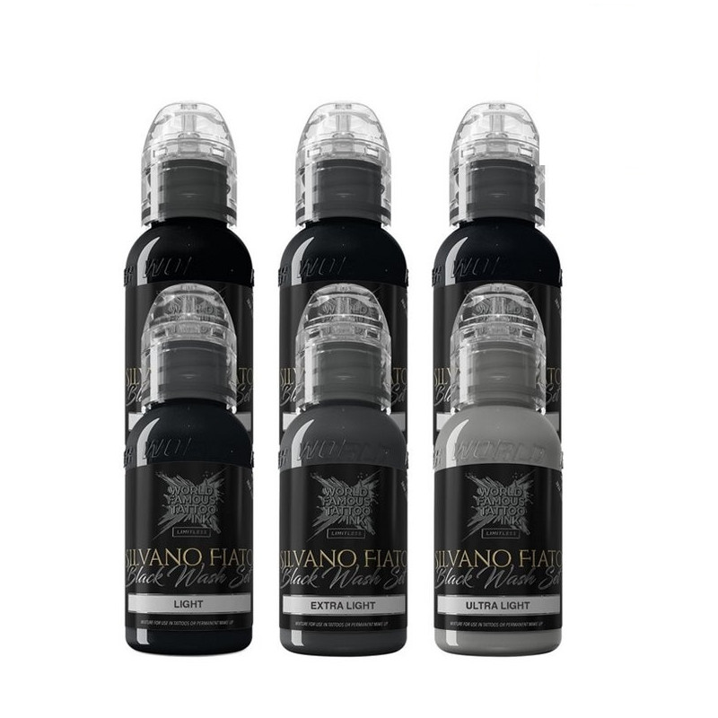 Kit encres WORLD FAMOUS Limitless - Silvano Fiato Blackwash - 30ml Kit encres WORLD FAMOUS Limitless - Silvano Fiato Blackwash - 30ml