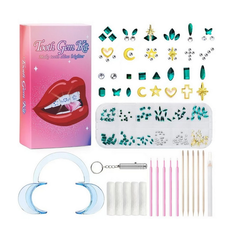 Kit Strass Dentaire - Emerald / Gold Kit Strass Dentaire - Emerald / Gold