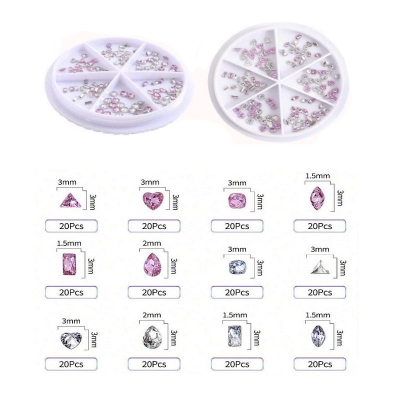 Lot de Strass Dentaire - Fantaisie Pink / Cristal Lot de Strass Dentaire - Fantaisie Pink / Cristal