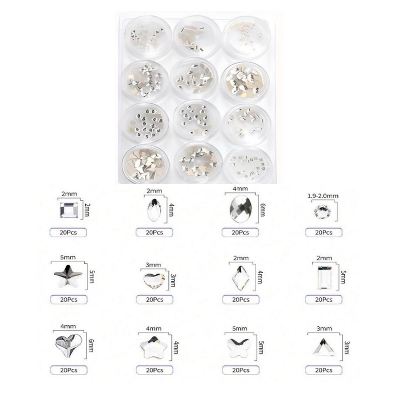 Lot de Strass Dentaire - Fantaisie Cristal Lot de Strass Dentaire - Fantaisie Cristal