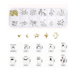 Lot de Strass Dentaire - Fantaisie Cristal / Gold