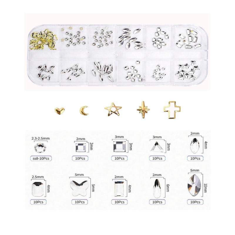 Lot de Strass Dentaire - Fantaisie Cristal / Gold Lot de Strass Dentaire - Fantaisie Cristal / Gold