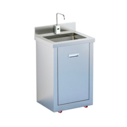 Lave mains autonome en inox avec commande au pied
